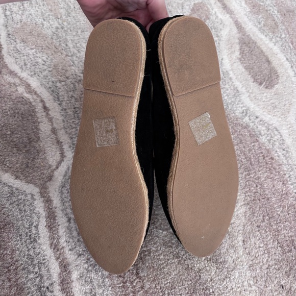 Jack Rogers Audrey Black Slip-On Espadrille Loafer with Tan Woven Sole Sz 9 - Picture 7 of 10